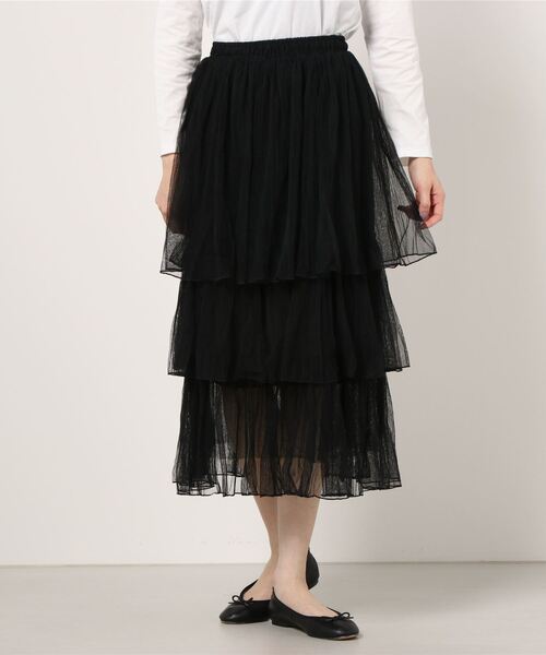 ARCANUM DESIGN（アルカナムデザイン）の「ARL ティアードレーススカート（スカート・レディース・ホワイト/ブラック・FREE）」の5枚目の写真