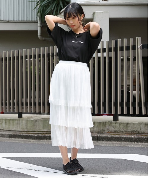 ARCANUM DESIGN（アルカナムデザイン）の「ARL ティアードレーススカート（スカート・レディース・ホワイト/ブラック・FREE）」の9枚目の写真