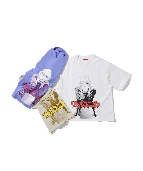 LITTLE UNION(リトルユニオン)の「【カメレオン meets LITTLE UNION】ジュンナ S/S TEE(Tシャツ/カットソー・メンズ・パープル/ホワイト/カーキ・MEDIUM/LARGE)」の8枚目の写真