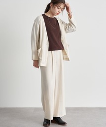 【WEB限定】ジャケット+ワイドパンツSET ＊