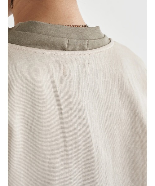 earth music&ecology（アースミュージックアンドエコロジー）の「【WEB限定】ジャケット+ワイドパンツSET ＊（ノーカラージャケット・レディース・ベージュ/ブラウン/アイボリー・FREE）」の21枚目の写真