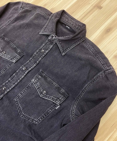 DIESEL（ディーゼル）の「ウォッシュ加工長袖デニムシャツ　D-ROOKE（シャツ/ブラウス・メンズ・ブラック/インディゴブルー・S/L/X-SMALL/M/XL/XXL）」の10枚目の写真