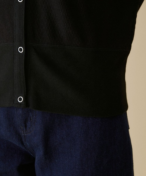 MADEMOISELLE ROPE'（マドモアゼル ロペ）の「【セット対応】ハニカムスナップボタンカーディガン（カーディガン/ボレロ・レディース・ブラック/オフホワイト/オレンジ・38）」の15枚目の写真