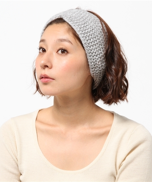 チャイハネ（チャイハネ）の「【チャイハネ】ナチューレニットヘアバンド（ヘアバンド・レディース・パープル/マスタード/グレー/レッド/ラベンダー/チャコールグレー・FREE）」の3枚目の写真