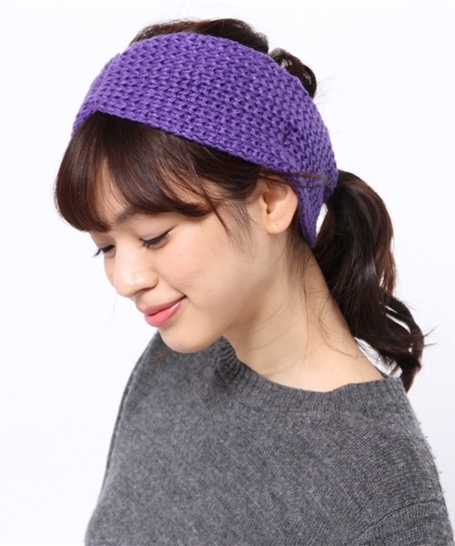 チャイハネ（チャイハネ）の「【チャイハネ】ナチューレニットヘアバンド（ヘアバンド・レディース・パープル/マスタード/グレー/レッド/ラベンダー/チャコールグレー・FREE）」の5枚目の写真