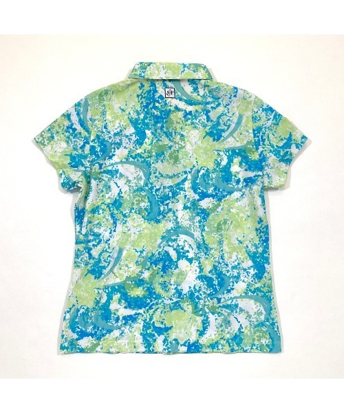 ZOY（ゾーイ）の「WOMENS スプラッシュペインプリント 半袖ポロシャツ（ポロシャツ・レディース・ラベンダー/ミント・36/38/40）」の3枚目の写真