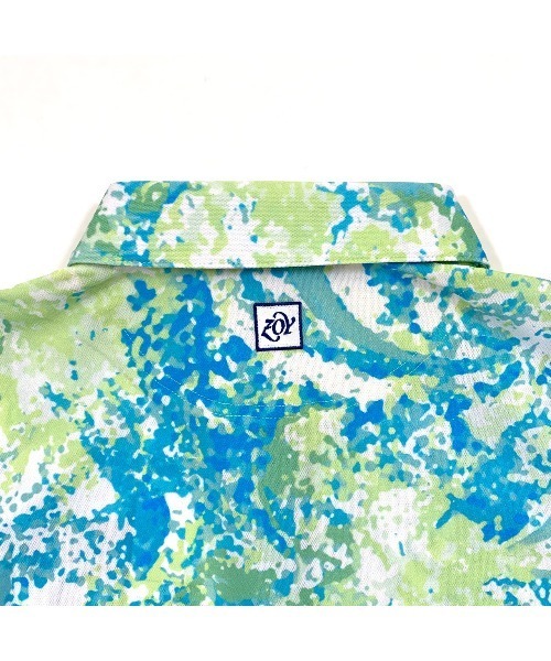 ZOY（ゾーイ）の「WOMENS スプラッシュペインプリント 半袖ポロシャツ（ポロシャツ・レディース・ラベンダー/ミント・36/38/40）」の6枚目の写真