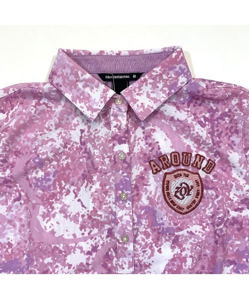 ZOY（ゾーイ）の「WOMENS スプラッシュペインプリント 半袖ポロシャツ（ポロシャツ・レディース・ラベンダー/ミント・36/38/40）」の8枚目の写真