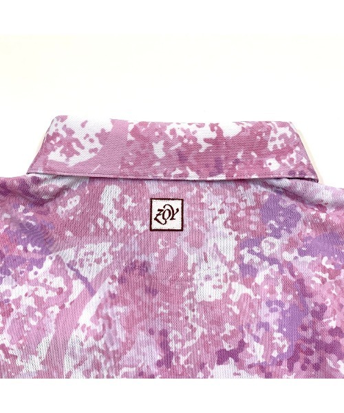 ZOY（ゾーイ）の「WOMENS スプラッシュペインプリント 半袖ポロシャツ（ポロシャツ・レディース・ラベンダー/ミント・36/38/40）」の11枚目の写真