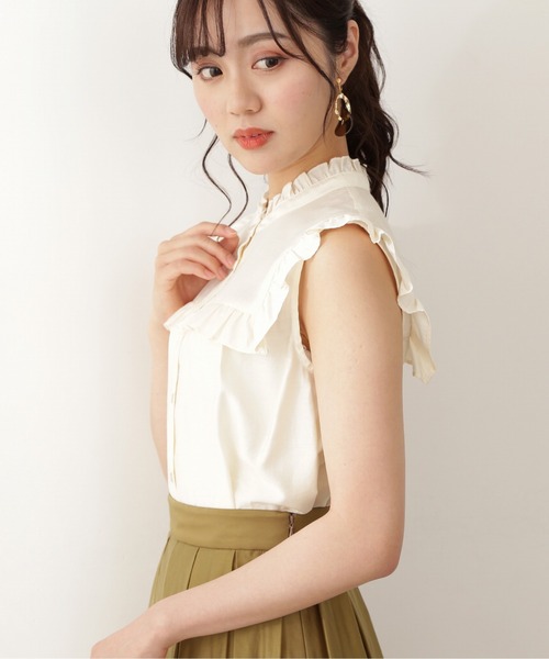 PROPORTION BODY DRESSING(プロポーションボディドレッシング)の「フリルブラウス / 1211210701(シャツ/ブラウス・レディース・ブラック/ホワイト系その他/ブラウン系その他・FREE)」の6枚目の写真