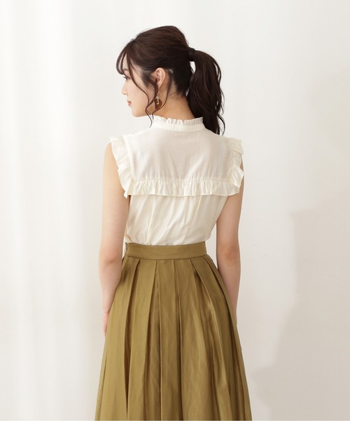 PROPORTION BODY DRESSING(プロポーションボディドレッシング)の「フリルブラウス / 1211210701(シャツ/ブラウス・レディース・ブラック/ホワイト系その他/ブラウン系その他・FREE)」の8枚目の写真