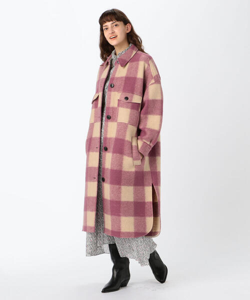 イザベルマランエトワール　チェックコート　グリーン　0サイズ Isabel marant etoile/イザベルマランエトワールチェックコート