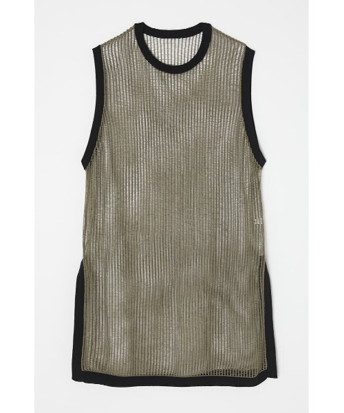 MOUSSY(マウジー)の「LONGLINE MESH KNIT トップス(ニット/セーター・レディース・ライトカーキ/ブルー/ブラック・FREE)」の3枚目の写真