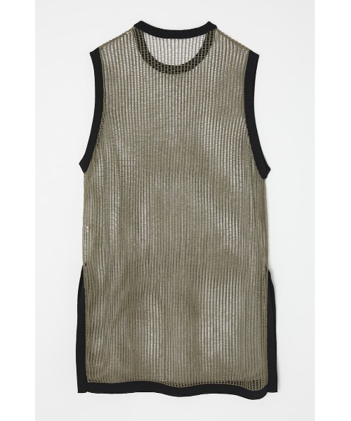 MOUSSY(マウジー)の「LONGLINE MESH KNIT トップス(ニット/セーター・レディース・ライトカーキ/ブルー/ブラック・FREE)」の6枚目の写真