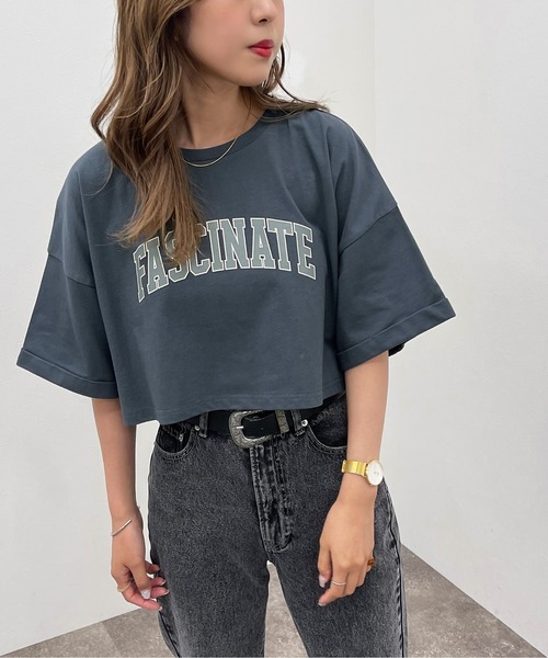 apres jour mignon（アプレジュールミニョン）の「アソートプリントショートＴ【ZOZOTOWN限定アイテム】（Tシャツ/カットソー・レディース・ダークグリーン/ネイビー/オフホワイト/ナチュラル/ダークブルー/イエロー系その他・X-LARGE/フリー）」の5枚目の写真