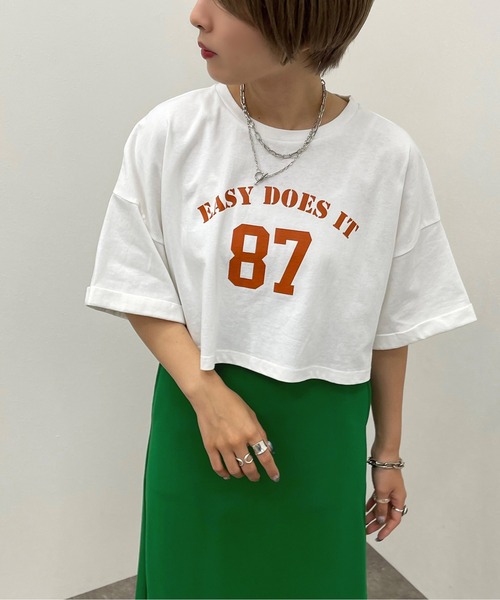 apres jour mignon（アプレジュールミニョン）の「アソートプリントショートＴ【ZOZOTOWN限定アイテム】（Tシャツ/カットソー・レディース・ダークグリーン/ネイビー/オフホワイト/ナチュラル/ダークブルー/イエロー系その他・X-LARGE/フリー）」の21枚目の写真