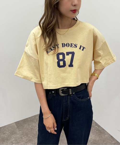 apres jour mignon（アプレジュールミニョン）の「アソートプリントショートＴ【ZOZOTOWN限定アイテム】（Tシャツ/カットソー・レディース・ダークグリーン/ネイビー/オフホワイト/ナチュラル/ダークブルー/イエロー系その他・X-LARGE/フリー）」の15枚目の写真