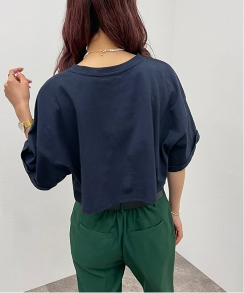 apres jour mignon（アプレジュールミニョン）の「アソートプリントショートＴ【ZOZOTOWN限定アイテム】（Tシャツ/カットソー・レディース・ダークグリーン/ネイビー/オフホワイト/ナチュラル/ダークブルー/イエロー系その他・X-LARGE/フリー）」の8枚目の写真