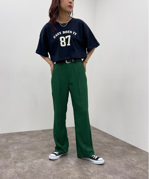 apres jour mignon（アプレジュールミニョン）の「アソートプリントショートＴ【ZOZOTOWN限定アイテム】（Tシャツ/カットソー・レディース・ダークグリーン/ネイビー/オフホワイト/ナチュラル/ダークブルー/イエロー系その他・X-LARGE/フリー）」の10枚目の写真