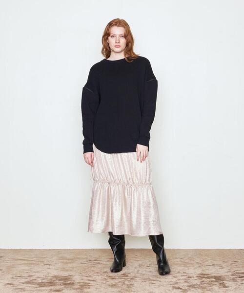 AEWEN MATOPH（イウエン マトフ）の「＜AEWEN MATOPH（イウエン マトフ）＞ジップ クルーネック カットソー†（Tシャツ/カットソー・レディース・ブラック/ライラック・FREE）」の3枚目の写真