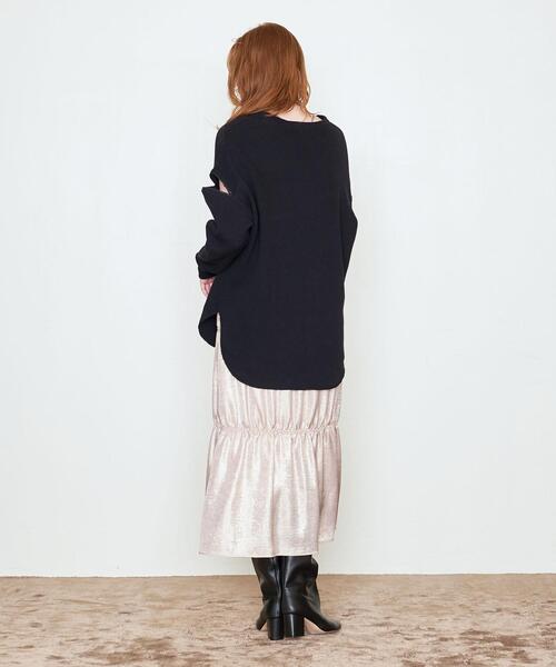 AEWEN MATOPH（イウエン マトフ）の「＜AEWEN MATOPH（イウエン マトフ）＞ジップ クルーネック カットソー†（Tシャツ/カットソー・レディース・ブラック/ライラック・FREE）」の5枚目の写真