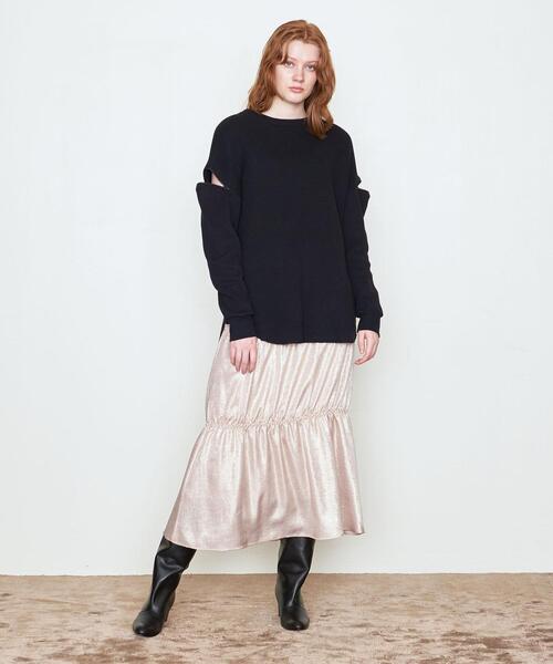 AEWEN MATOPH（イウエン マトフ）の「＜AEWEN MATOPH（イウエン マトフ）＞ジップ クルーネック カットソー†（Tシャツ/カットソー・レディース・ブラック/ライラック・FREE）」の10枚目の写真