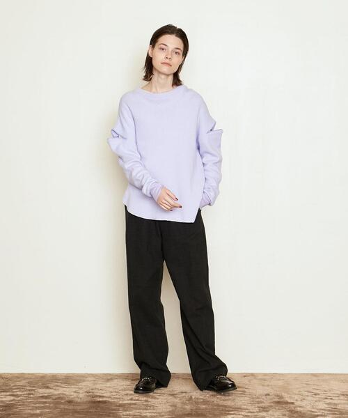 AEWEN MATOPH（イウエン マトフ）の「＜AEWEN MATOPH（イウエン マトフ）＞ジップ クルーネック カットソー†（Tシャツ/カットソー・レディース・ブラック/ライラック・FREE）」の11枚目の写真