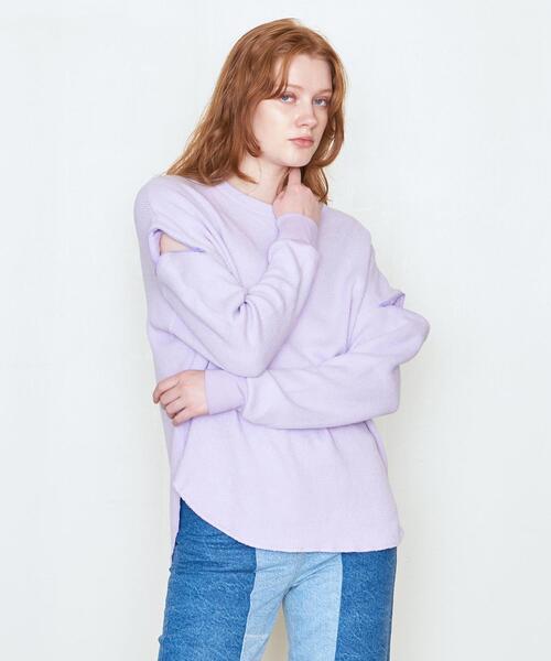 AEWEN MATOPH（イウエン マトフ）の「＜AEWEN MATOPH（イウエン マトフ）＞ジップ クルーネック カットソー†（Tシャツ/カットソー・レディース・ブラック/ライラック・FREE）」の12枚目の写真