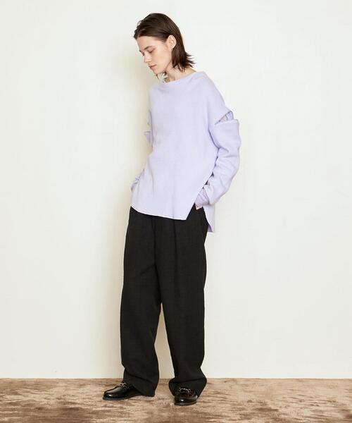 AEWEN MATOPH（イウエン マトフ）の「＜AEWEN MATOPH（イウエン マトフ）＞ジップ クルーネック カットソー†（Tシャツ/カットソー・レディース・ブラック/ライラック・FREE）」の13枚目の写真