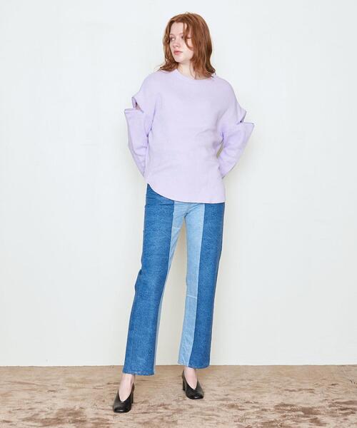 AEWEN MATOPH（イウエン マトフ）の「＜AEWEN MATOPH（イウエン マトフ）＞ジップ クルーネック カットソー†（Tシャツ/カットソー・レディース・ブラック/ライラック・FREE）」の15枚目の写真