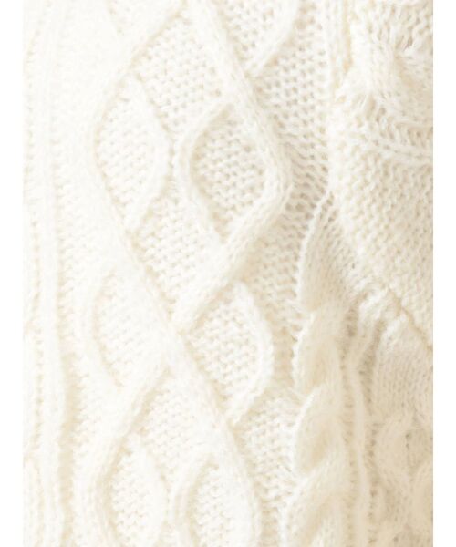 MERCURYDUO（マーキュリーデュオ）の「ケーブルニットミニワンピース（ワンピース・レディース・オフホワイト/ライトグレー/ベージュ・FREE）」の18枚目の写真