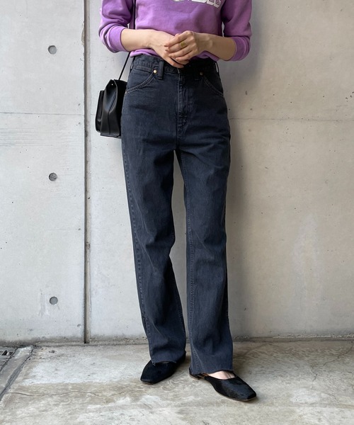 Wrangler（ラングラー）の「【Wrangler/ラングラー】カットオフスリットストレートデニム（デニムパンツ・レディース・ブラック/ブルー・XS/S）」の17枚目の写真