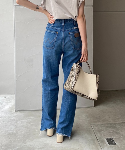 Wrangler（ラングラー）の「【Wrangler/ラングラー】カットオフスリットストレートデニム（デニムパンツ・レディース・ブラック/ブルー・XS/S）」の18枚目の写真