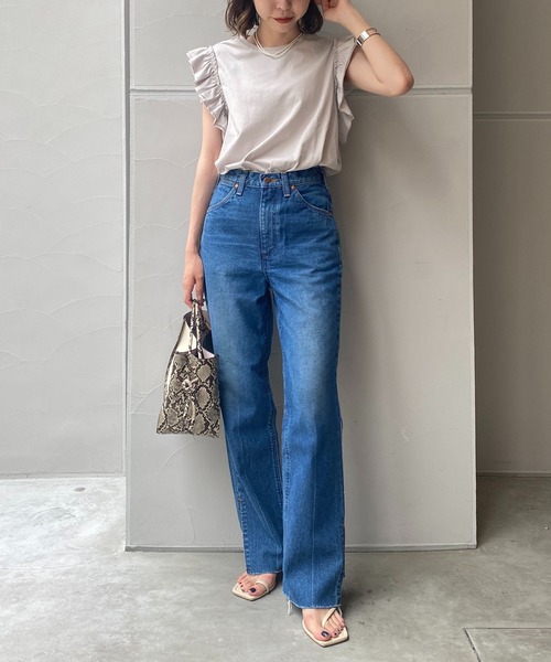 Wrangler（ラングラー）の「【Wrangler/ラングラー】カットオフスリットストレートデニム（デニムパンツ・レディース・ブラック/ブルー・XS/S）」の21枚目の写真