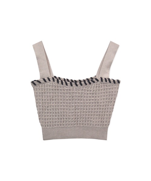 ANDGEEBEE（アンジービー）の「コードニットビスチェ（ニット/セーター・レディース・スモークピンク/ブラック・MEDIUM）」の12枚目の写真