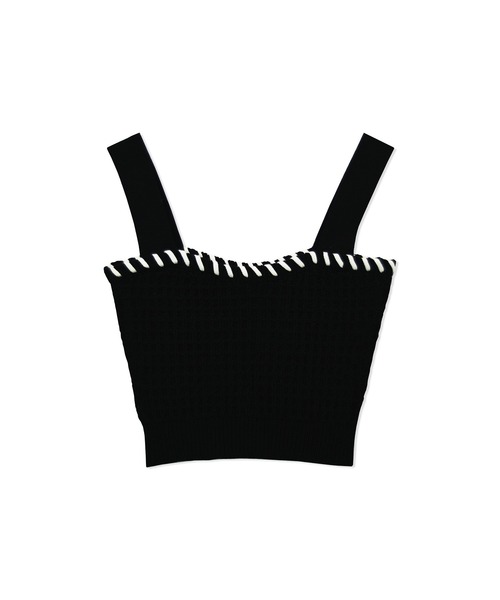 ANDGEEBEE（アンジービー）の「コードニットビスチェ（ニット/セーター・レディース・スモークピンク/ブラック・MEDIUM）」の14枚目の写真