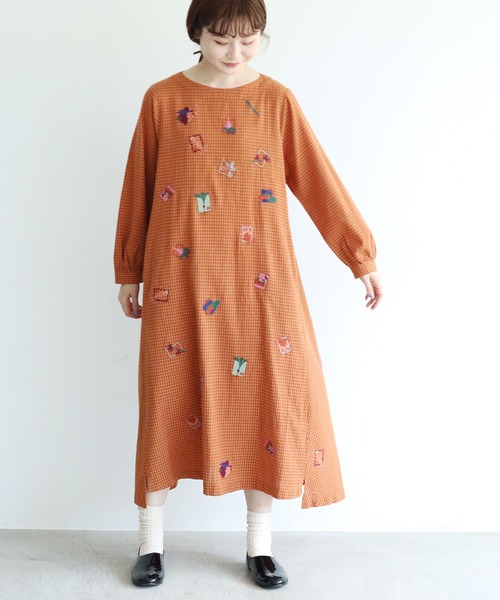 D220412 l'atelier du savon チェック柄 ワンピース l'atelier du savon｜アトリエ ドゥ サボンのワンピース