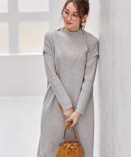 セール フェイクレイヤードニットワンピース ワンピース Belluna Plus ベルーナ のファッション通販 Zozotown セール フェイクレイヤードニットワンピース ワンピース Belluna Plus ベルーナ のファッション通販 Zozotown