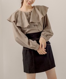OLIVE des OLIVE | ケープカラーラッフルブラウス(シャツ/ブラウス)