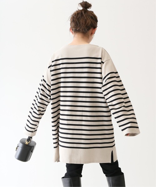 SLOBE IENA（スローブイエナ）の「【ORCIVAL/オーシバル】 BOAT NECK L/Sカットソー【手洗い可】◆（Tシャツ/カットソー・レディース・ベージュ/ホワイト・FREE）」の11枚目の写真