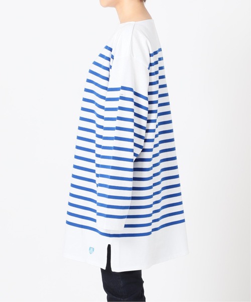 SLOBE IENA（スローブイエナ）の「【ORCIVAL/オーシバル】 BOAT NECK L/Sカットソー【手洗い可】◆（Tシャツ/カットソー・レディース・ベージュ/ホワイト・FREE）」の13枚目の写真