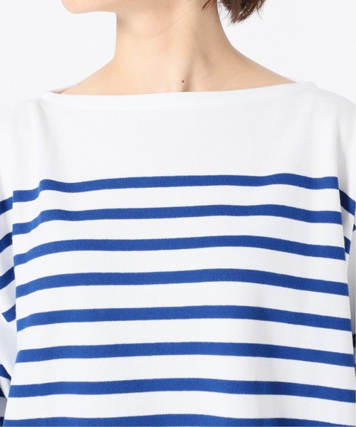 SLOBE IENA（スローブイエナ）の「【ORCIVAL/オーシバル】 BOAT NECK L/Sカットソー【手洗い可】◆（Tシャツ/カットソー・レディース・ベージュ/ホワイト・FREE）」の15枚目の写真