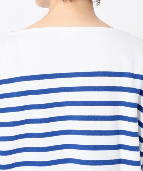 SLOBE IENA（スローブイエナ）の「【ORCIVAL/オーシバル】 BOAT NECK L/Sカットソー【手洗い可】◆（Tシャツ/カットソー・レディース・ベージュ/ホワイト・FREE）」の16枚目の写真