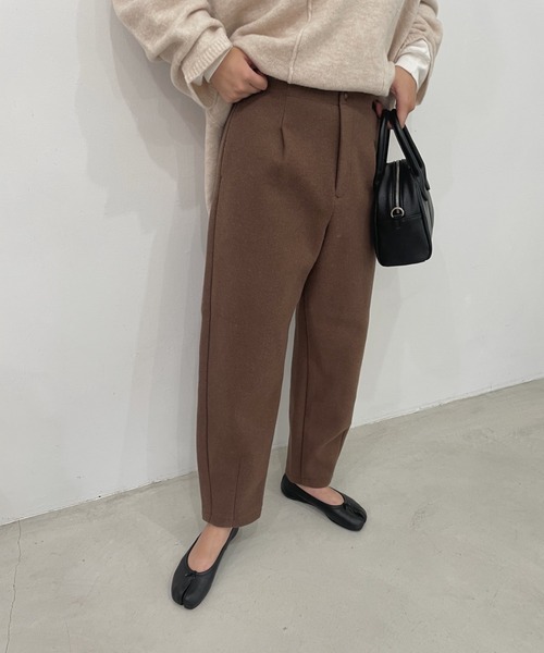 onetome（ワントゥーミー）の「【きりまる】カットメルトンパンツ（その他パンツ・レディース・ブラウン/ライトベージュ・マルチサイズ）」の9枚目の写真