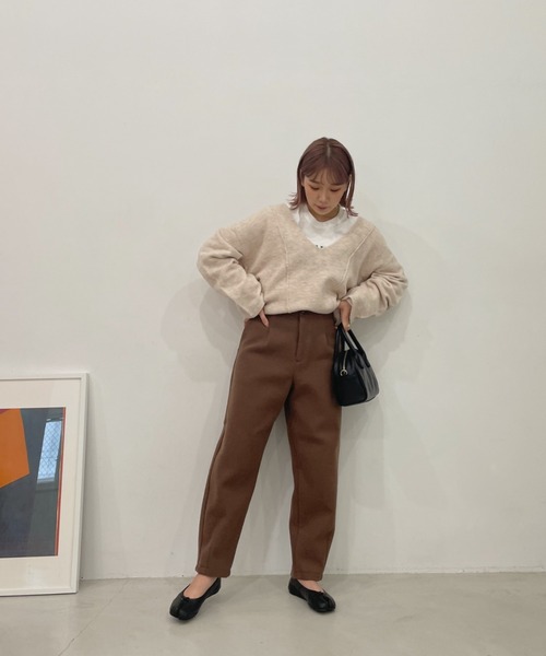 onetome（ワントゥーミー）の「【きりまる】カットメルトンパンツ（その他パンツ・レディース・ブラウン/ライトベージュ・マルチサイズ）」の22枚目の写真