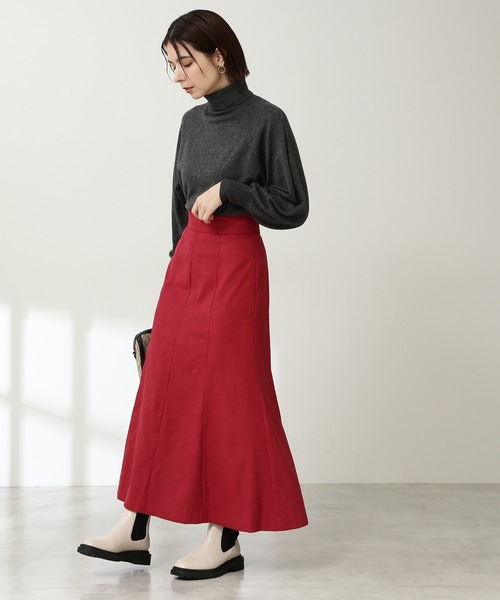 N.(N. Natural Beauty Basic)(エヌエヌナチュラルビューティーベーシック)の「◆パールボタンタートルネックニット(ニット/セーター・レディース・チャコールグレー/ネイビー/オフホワイト/イエロー・MEDIUM)」の7枚目の写真