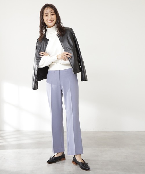 N.(N. Natural Beauty Basic)(エヌエヌナチュラルビューティーベーシック)の「◆パールボタンタートルネックニット(ニット/セーター・レディース・チャコールグレー/ネイビー/オフホワイト/イエロー・MEDIUM)」の19枚目の写真