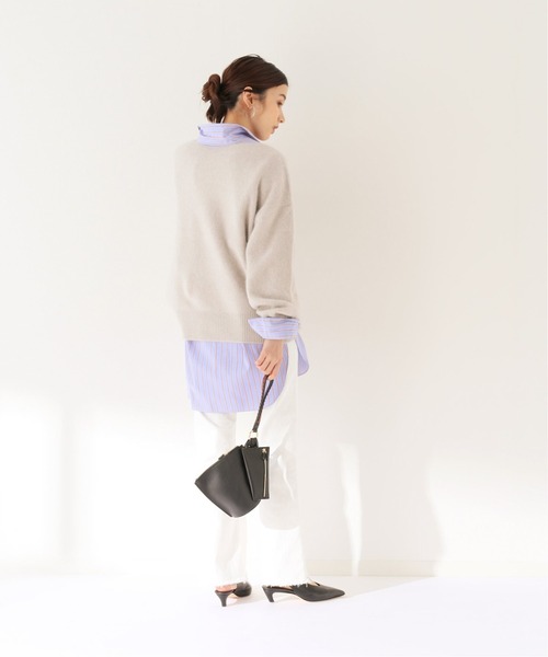 FRAMeWORK（フレームワーク）の「DENIM ストレートフレアパンツ◆（その他パンツ・レディース・ホワイト/ネイビー・38/40/36）」の14枚目の写真