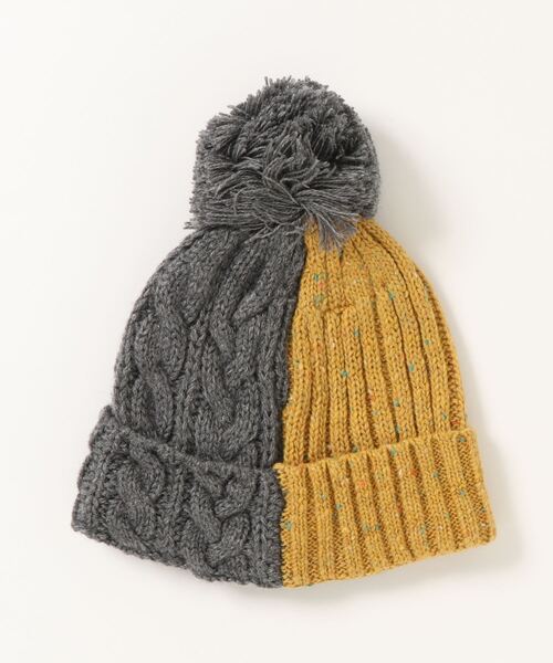Love&Peace&Money（ラブアンドピースアンドマネー）の「色切替帽子（ニットキャップ/ビーニー・キッズ・グレー/ネイビー・L(52-56cm)/M(48-52cm)）」の13枚目の写真