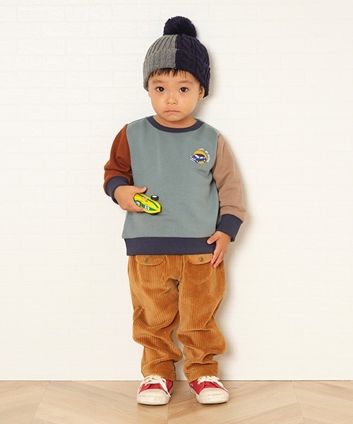 Love&Peace&Money（ラブアンドピースアンドマネー）の「色切替帽子（ニットキャップ/ビーニー・キッズ・グレー/ネイビー・L(52-56cm)/M(48-52cm)）」の11枚目の写真